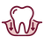 Reaches beneath the gumline